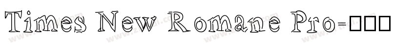 Times New Romane Pro字体转换